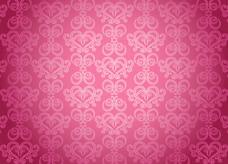 Luksusowy różowy ozdobny wzór