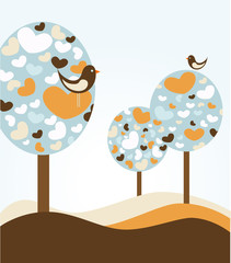 DRZEWA PTASZKI DLA DZIECI SERCA