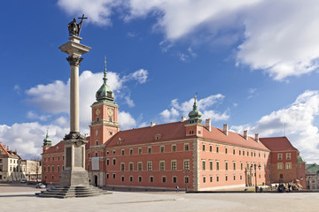 Sights of Poland. Warsaw Castle Square. King Sigismund monument