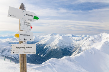 Tatrry, drogowskaz