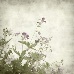 VINTAGE KWIATY NA MURZE