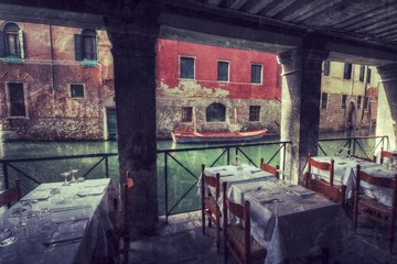 Weneckie uliczki w stylu retro