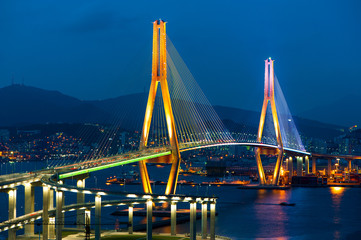 Busan Harbor Bay Bridge