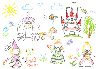 Szkic ze szczęśliwą księżniczką