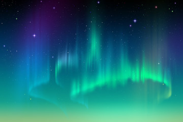 Zorzy Borealis tło, północnych świateł ilustracja