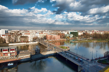 Widok z wieży matematycznej Uniwersytetu Wrocławskiego