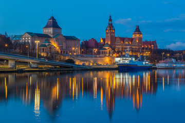 Szczecin | Wały Chrobrego | by night