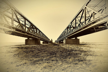 Most kratowy, zabytkowy most drogowy, Tczew, Polska