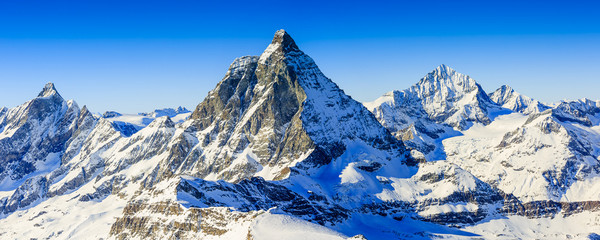 Matterhorn, Alpy Szwajcarskie - panorama