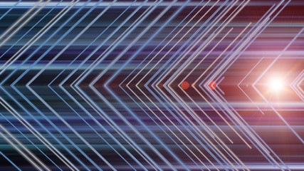 Futuristic stripe design with lights