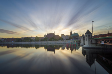 Panorama starego miasta w szczecinie