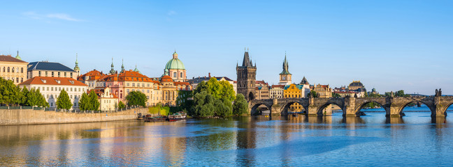 Panorama of Prague city skyline, Czech Republic