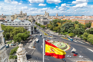 Fontanna Cibeles na Plaza de Cibeles w Madrycie