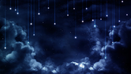 Pokojowy tło, błękitny nocne niebo. Elementy dostarczone przez NASA