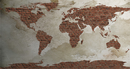 MAPA CEGŁY RETRO VINTAGE