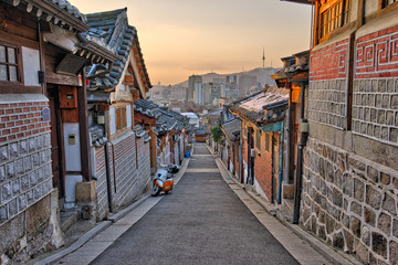 Bukchon Hanok Village in Seoul, South Korea
