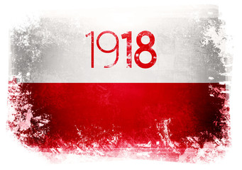 Flaga Polski - 1918