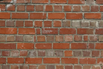 Mur z cegły czerwonej