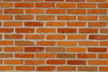 Mur z czerwonej cegły