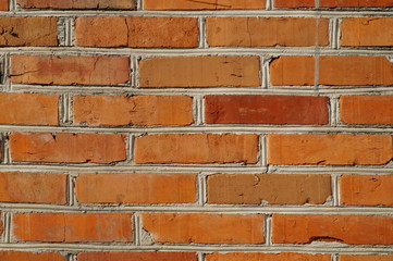 Czerwona cegła, mur z czerwonej cegły