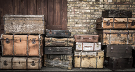 Vintage walizka - Burg, Spreewald.