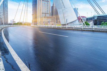 traffic at cable bridge,tianjin city