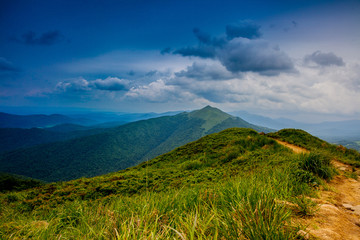 Panorama in Bieszczady National Park.