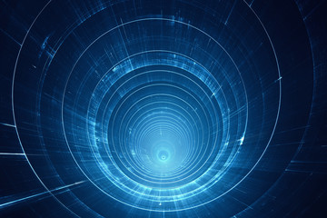 Streszczenie futurystyczna osnowa tunelu prędkości 3D - podróże kosmiczne