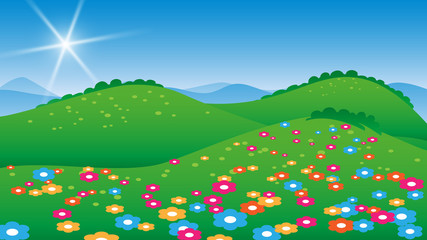 wiosna krajobraz wektor