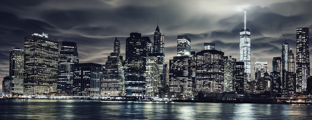 Ciemna noc rośnie Panel Szklany