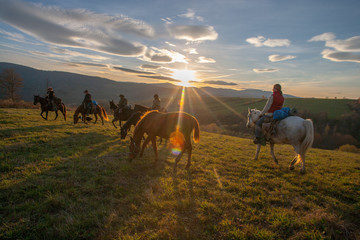 Jesienny rajd konny w Bieszczadach