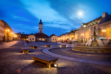 Bialystok at night, Białystok