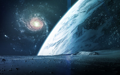 Abstract scientific background - planets in space, nebula and stars. Elements of this image furnished by NASA nasa.gov