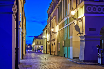 Zamojska uliczka w nocy