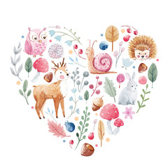 Kolorowe serce ze zwierząt