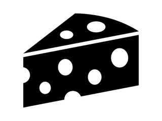 Ser szwajcarski lub płaska ikona sera Emmental do aplikacji spożywczych i stron internetowych