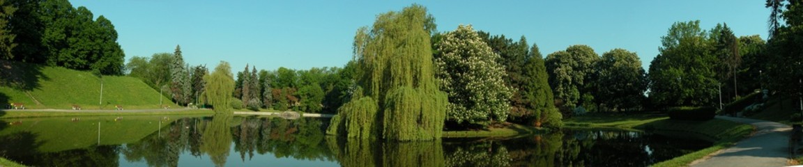 Zamosc, Panorama Parku Miejskiego.