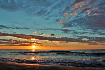 zachód słońca ustka