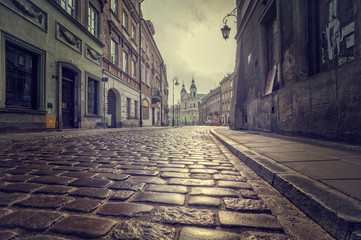 Cobbled street of the old town