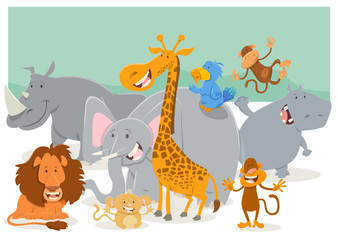safari animal characters group