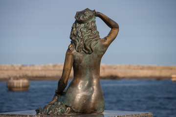 Pomnik usteckiej syrenki. 