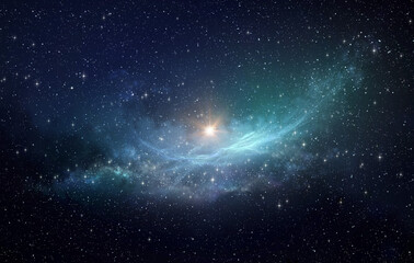 Stars and nebula in outer space, constellation galaxy in Universe, cosmos background