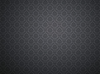 Czarne tło wzór adamaszku
