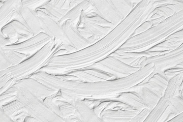 Obraz z efektem 3D, przedstawiający mazy białą farbą.