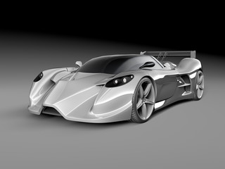 Nowoczesny samochód na białym tle