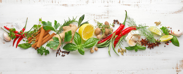 Zioła i przyprawy Panel Szklany