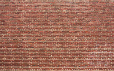 Czerwony ceglany mur z poziomym wzorem