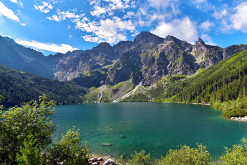 Tatrzański Park Narodowy Tatry Wysokie Morskie Oko Jezioro w lecie