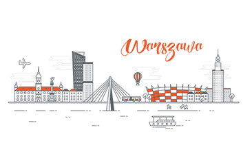 Panorama miasta Warszawa