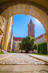 Gothic Piast Castle (Zamek Piastowski) in Legnica, Silesia, Poland